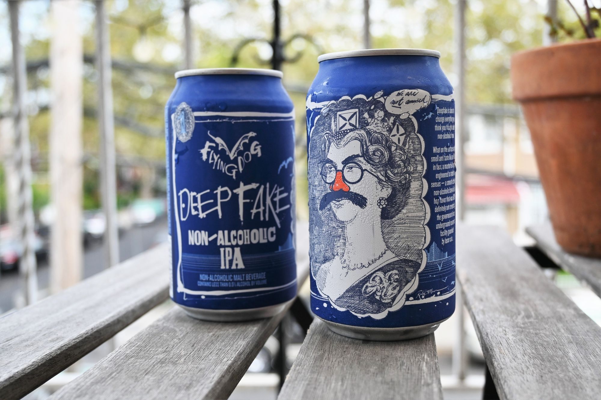 Deepfake the beer, by Flying Dog brewery. Photo by Samantha Cole.