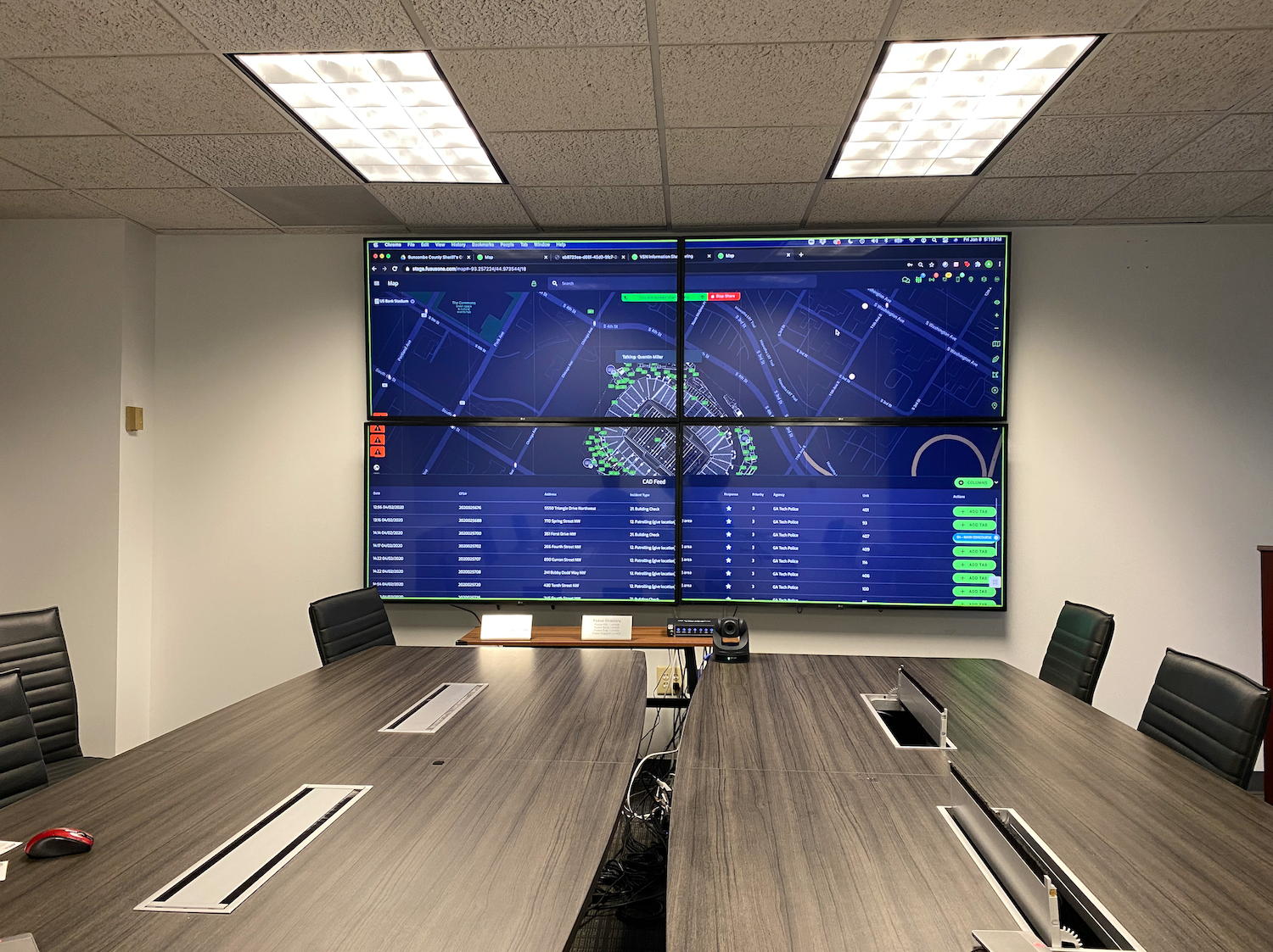 A set of four screens demoing Fusus.