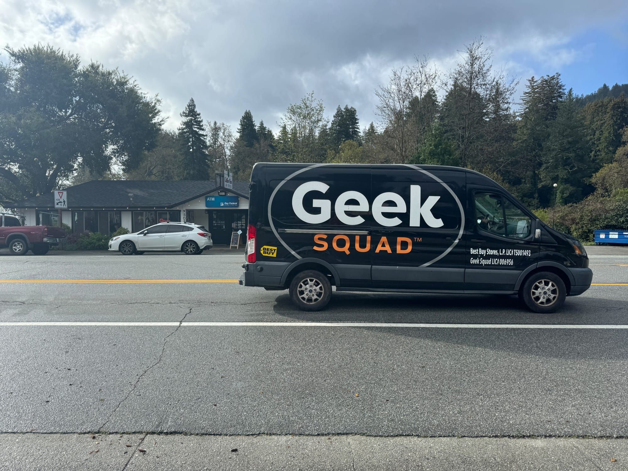 A Geek Squad van 