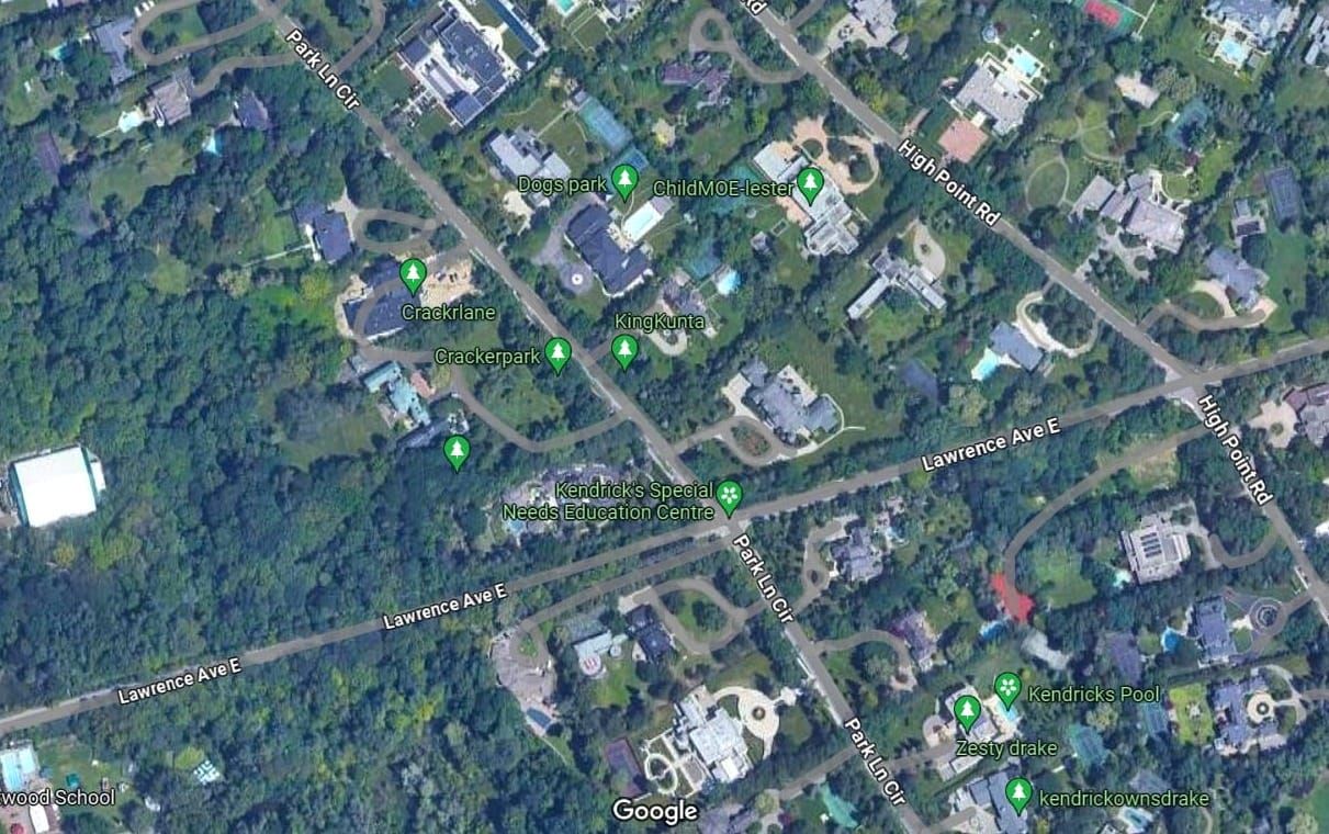 'Kendrick's Pool:' People Are Tagging Drake's House With Insults on Google Maps