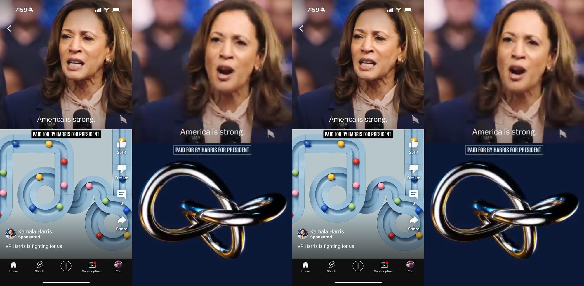 Kamala Harris Campaign Experiments With Ads for an Audience With “Brain Rot”
