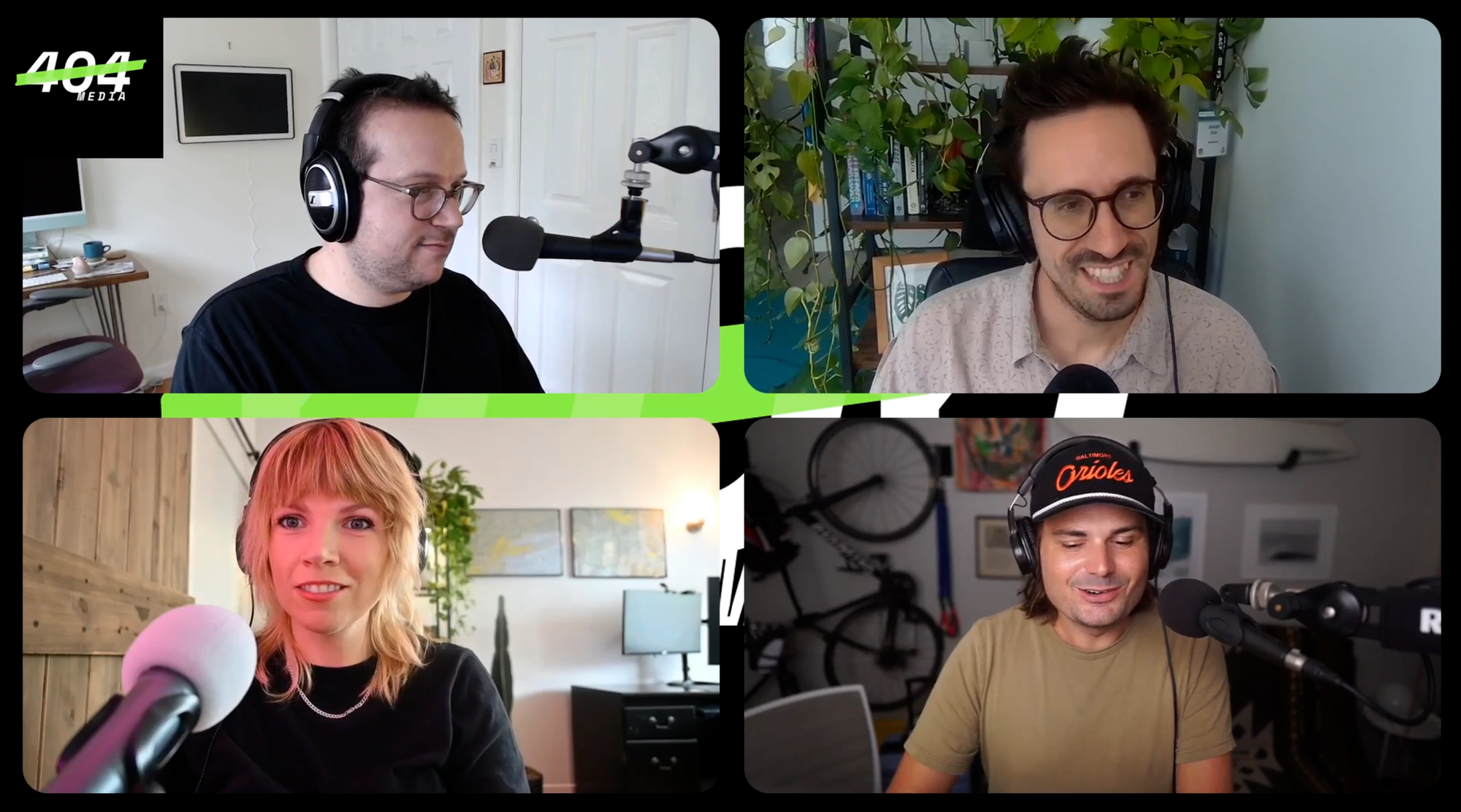 Clockwise from top-left: Emanuel Maiberg, Joseph Cox, Jason Koebler, Sam Cole.