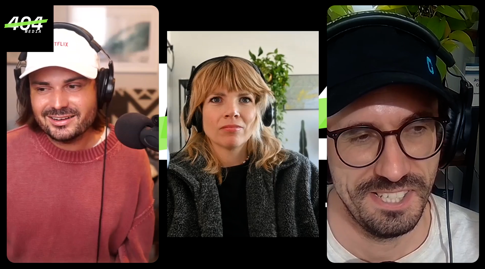 Left to right: Jason Koebler, Sam Cole, Joseph Cox.