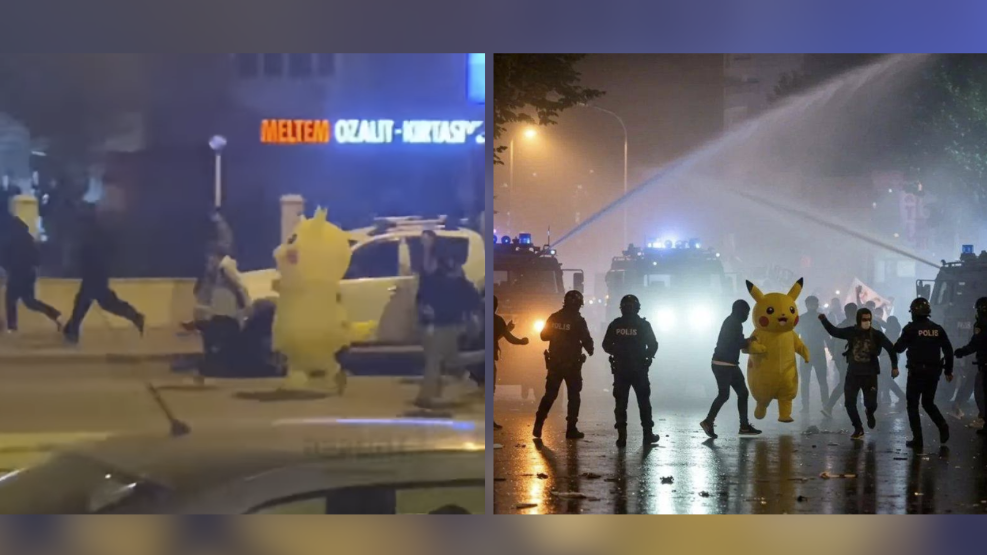 Pikachu Spotted Fleeing Police Crackdowns During Turkey Protests