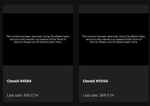 NFTs That Cost Millions Replaced With Error Message After Project Downgraded to Free Cloudflare Plan