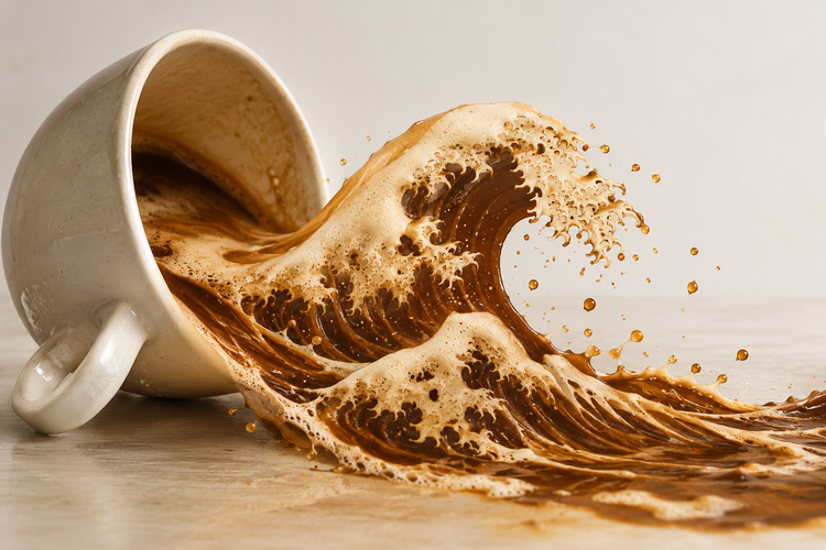 Wellen des Kaffees