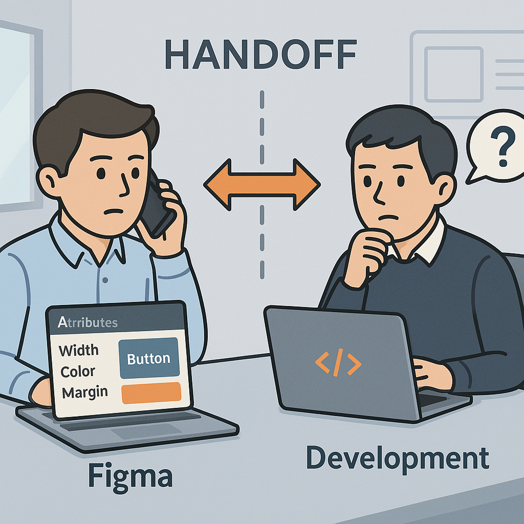 피그마와 실제 개발 환경 사이의 간극(핸드오프시 디자이너와 개발자와의 간극)