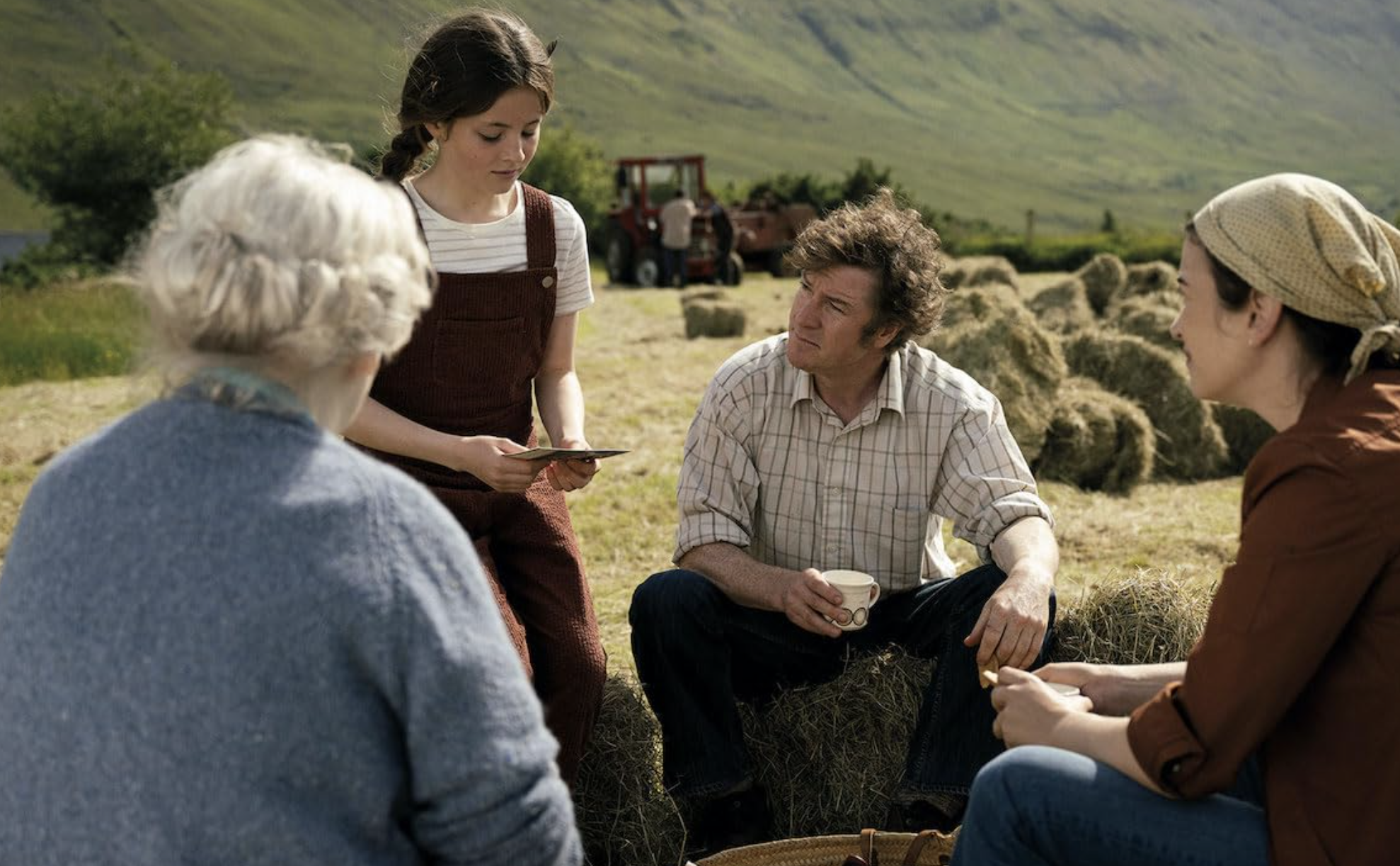 Ruth McCabe, Barry Ward, Lola Mae McCormack, and Anna Bederke in That They May Face the Rising Sun (2023)