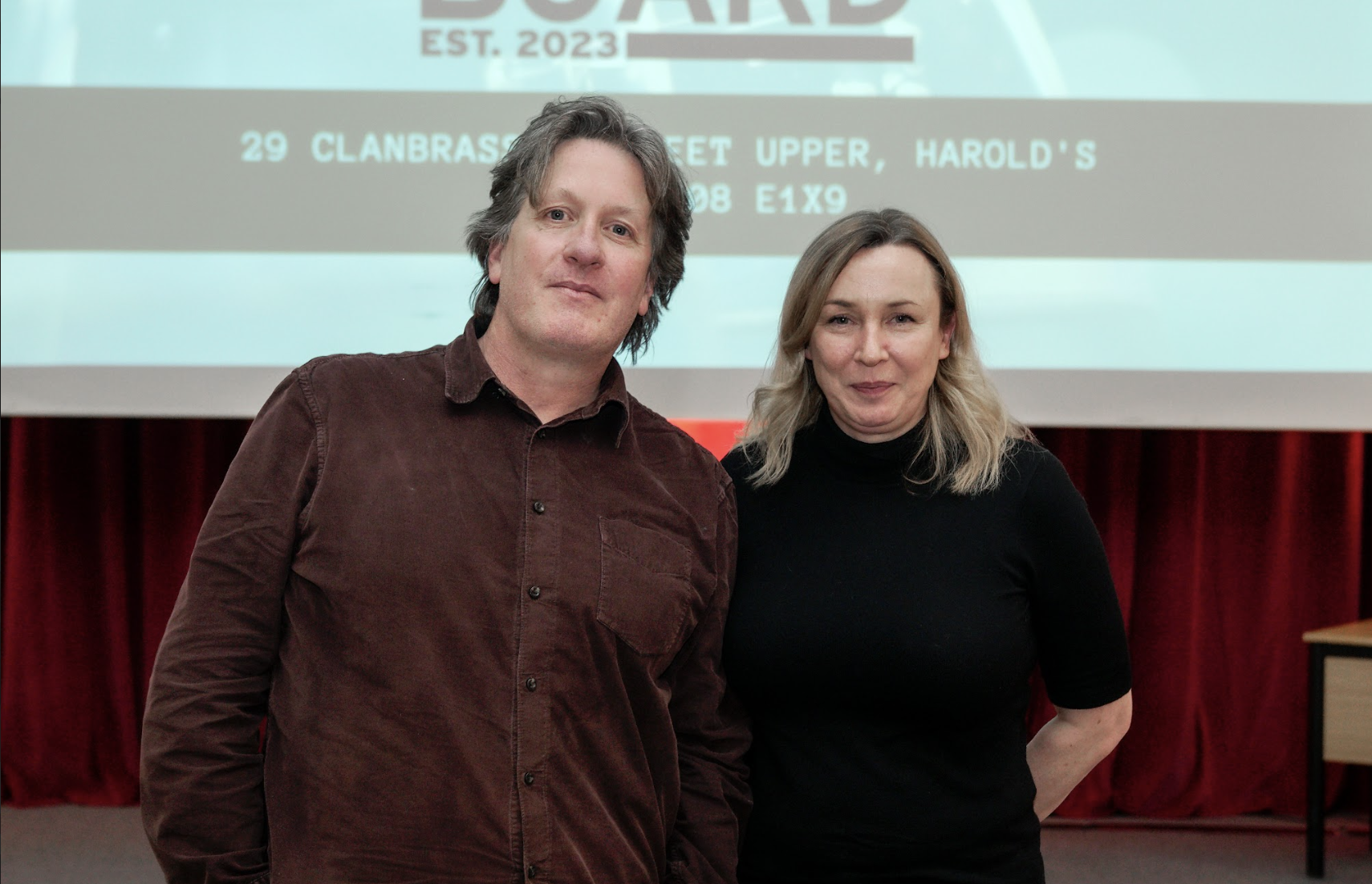 Róisín hosted Film Ireland's Screen Sessions last Decemeber, hosting a talk with Ciarán Donnelly (Kin). Photo by Beta Bajgart. 