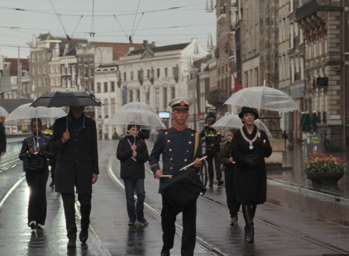 Still from film on street