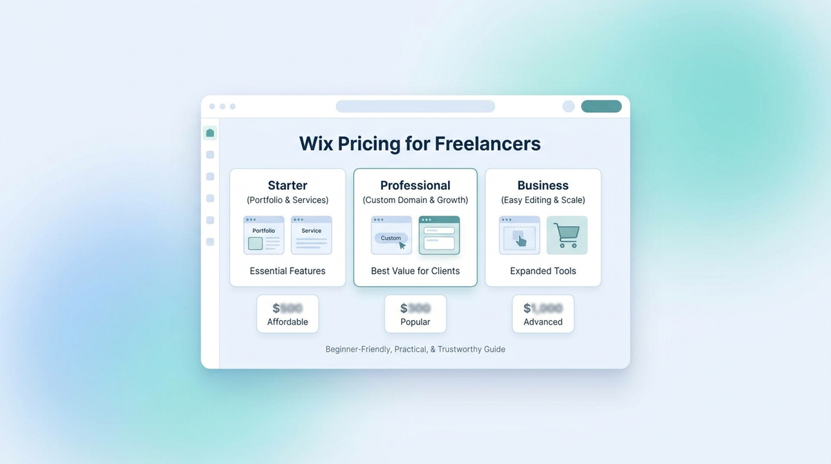 Wix pricing for freelancers