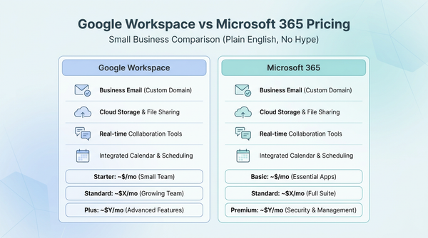 Google Workspace vs Microsoft 365 pricing for small business