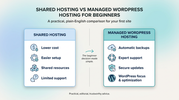 Shared hosting vs managed WordPress hosting for beginners