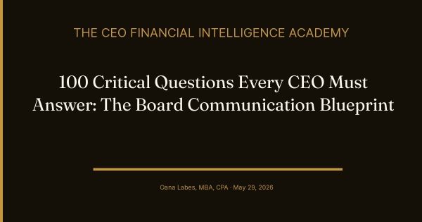 100 Critical Questions Every CEO Must Answer: The Board Communication Blueprint