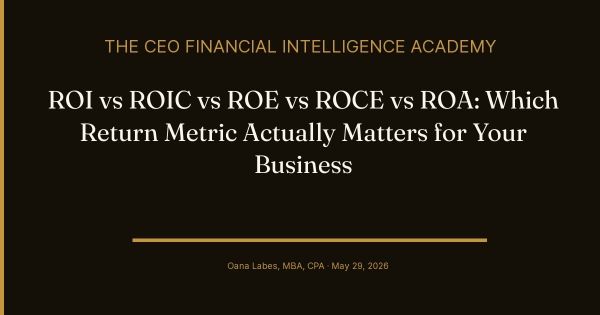 ROI vs ROIC vs ROE vs ROCE vs ROA: Which Return Metric Actually Matters for Your Business