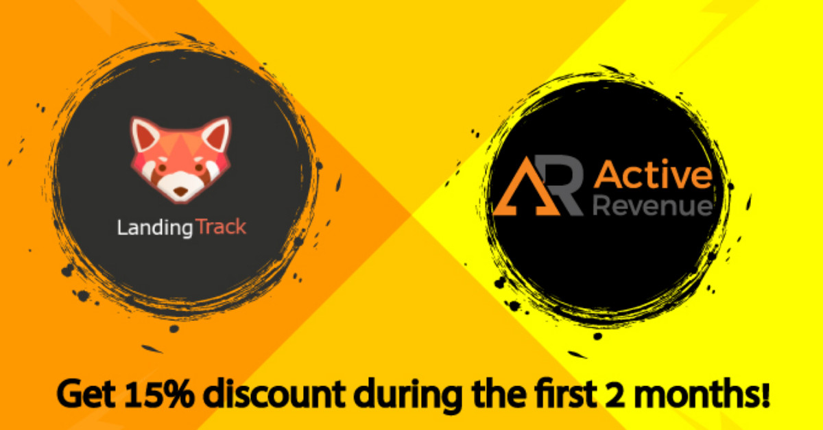 Just for ActiveRevenue users: Get 15% Discount from LandingTrack during the first 2 months