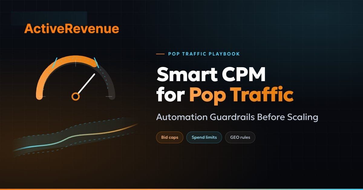 Smart CPM for Pop Traffic: Automation Guardrails Media Buyers Should Set Before Scaling