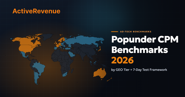 Popunder Traffic in 2026: CPM Benchmarks by GEO Tier + a 7-Day Test Framework