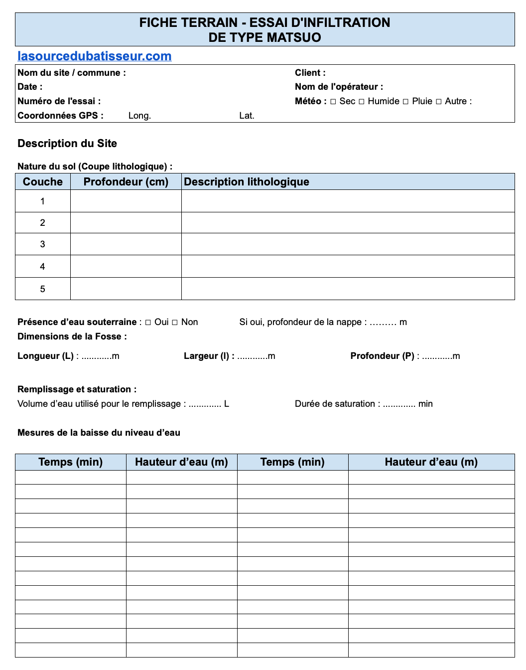 Exemple de fiche terrain Essai Matsuo