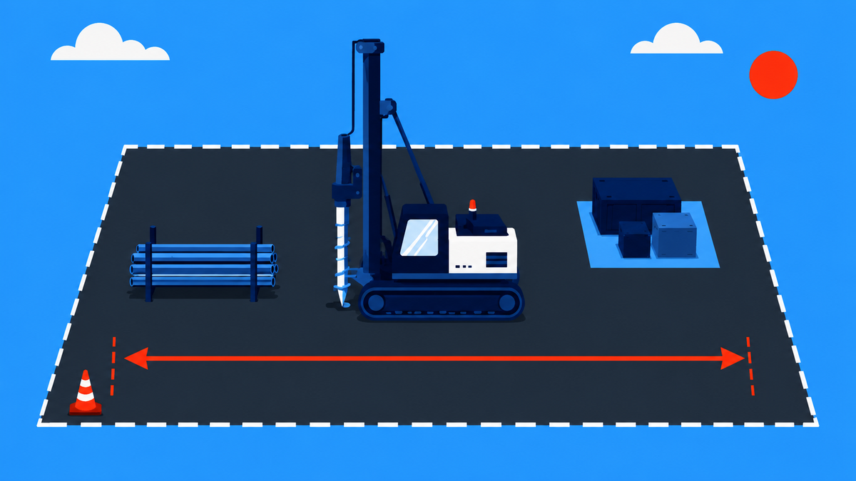 Quelle emprise prévoir pour un chantier de forage ?