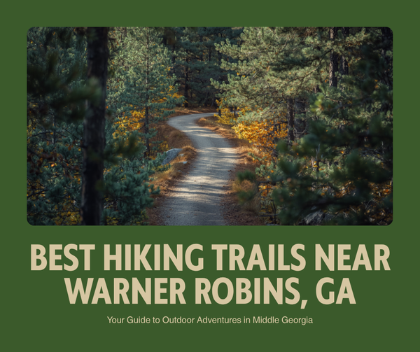 Scenic forest hiking trail near Warner Robins, Georgia
