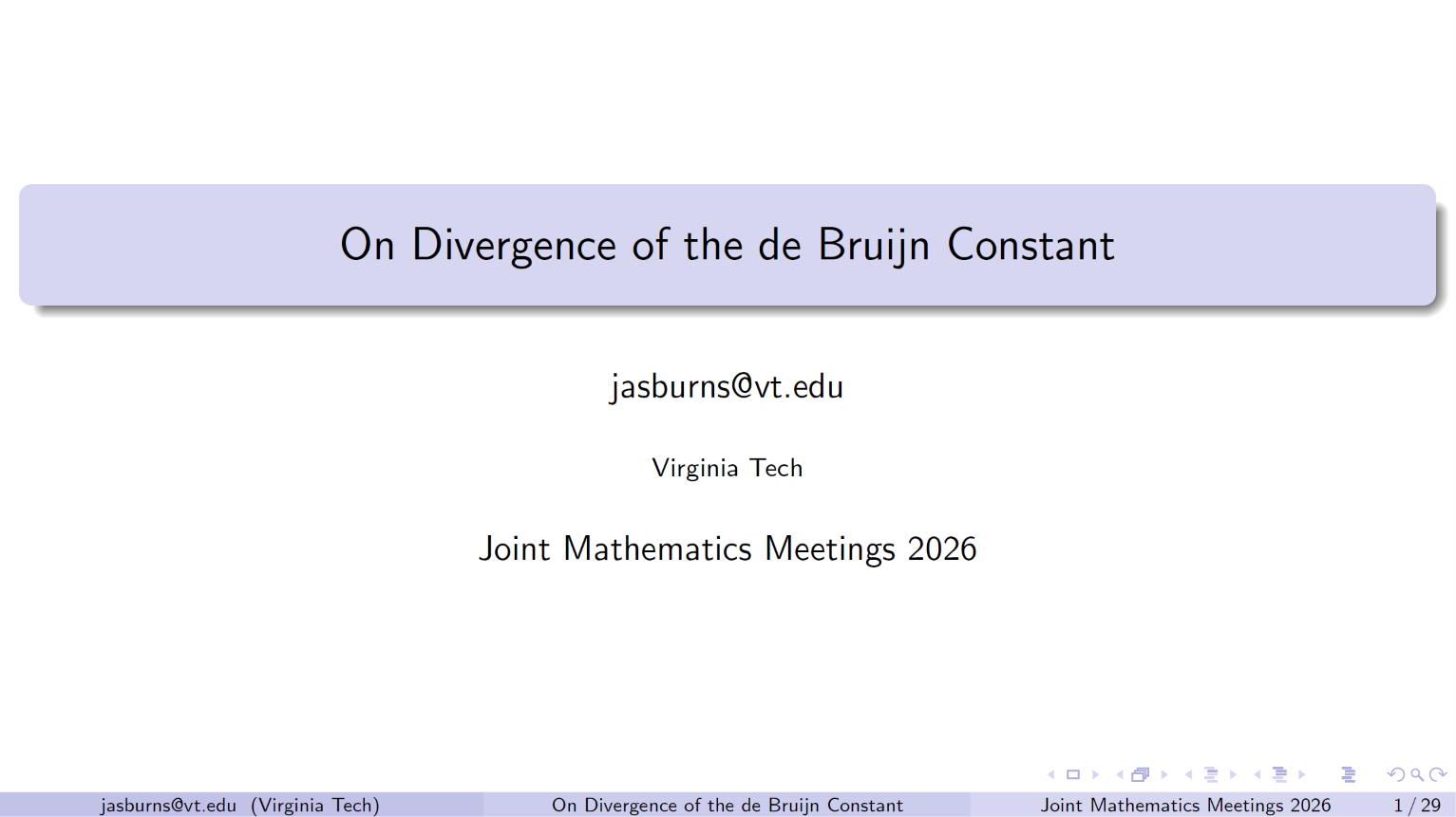 Help JTPmath attend JMM in Washington, D.C. for January 2026!