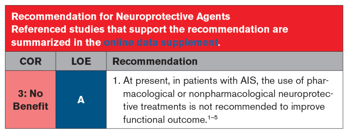 Screenshot from the AHA 2026 guidelines for treatment of acute ischemic stroke
