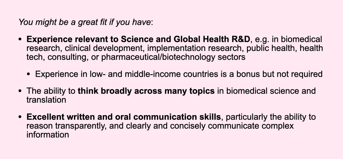 Screenshot of an Open Philanthropy job description (excerpt)