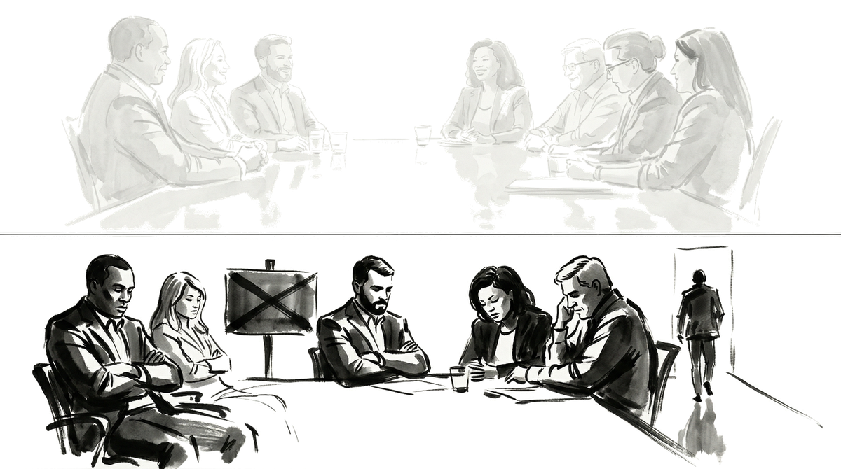 Why Meeting Consensus Often Leads to Zero Action