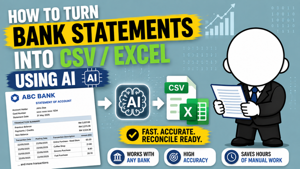 How to Turn Bank Statements into CSV/Excel Files Using AI
