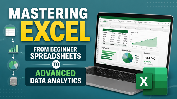Mastering Excel: From Beginner Spreadsheets to Advanced Data Analytics