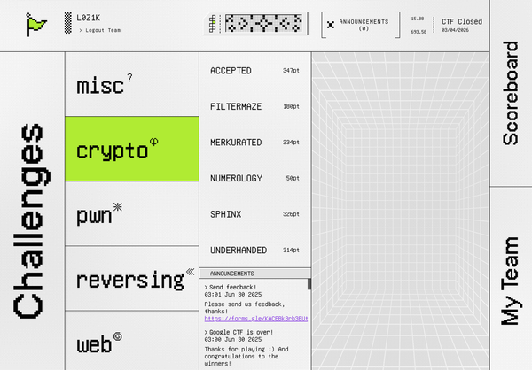Google CTF 2025 write-ups [crypto]