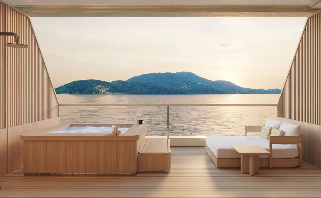 Luxury resort connected with private travel routes