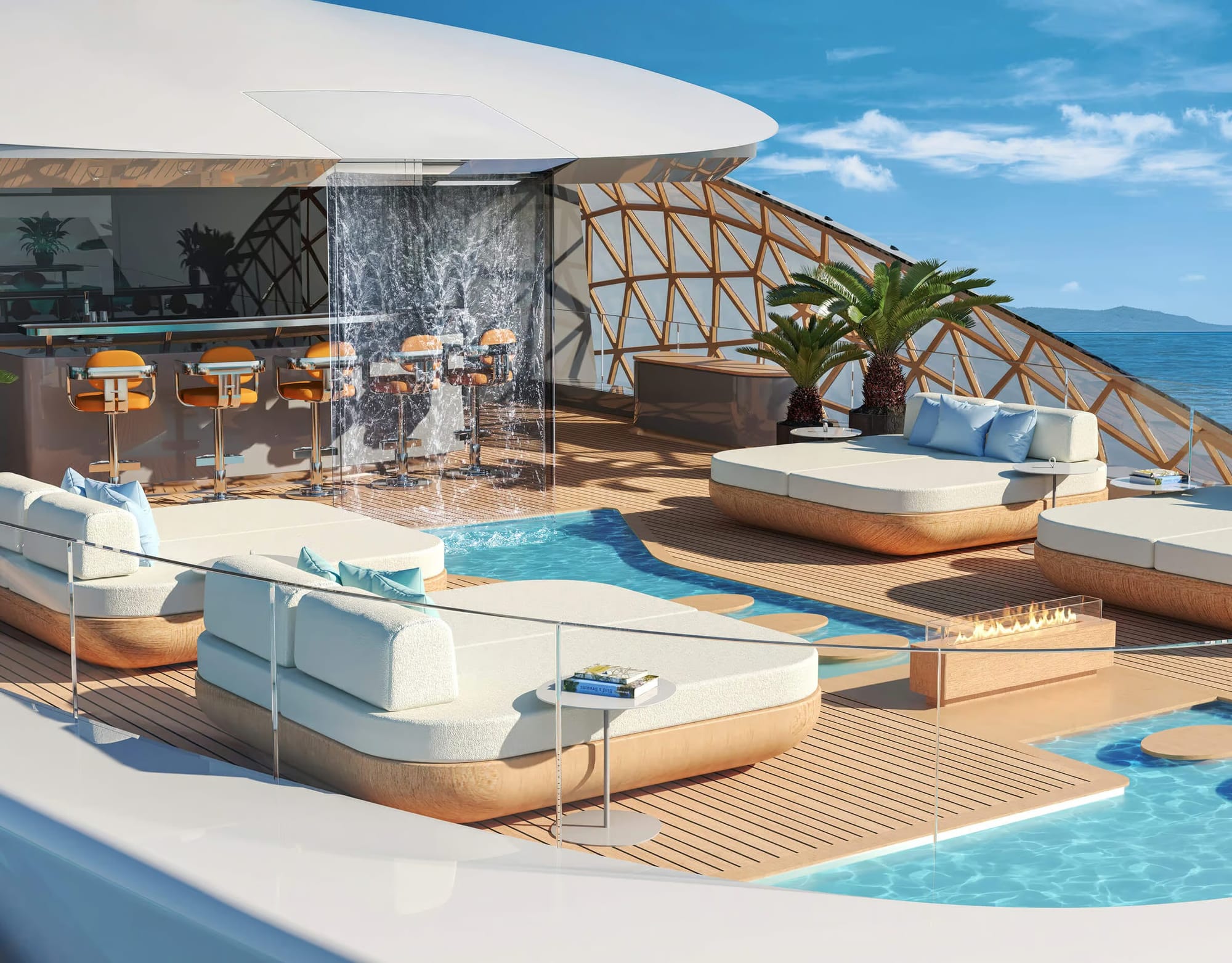 Benetti Clear Waves Glass Dome yacht wellness design