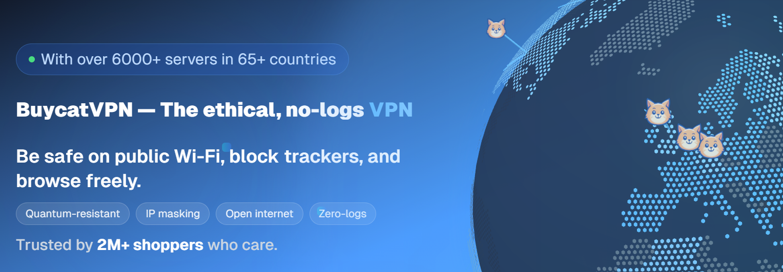 Announcing: BuycatVPN is live. Privacy without Israeli tech.