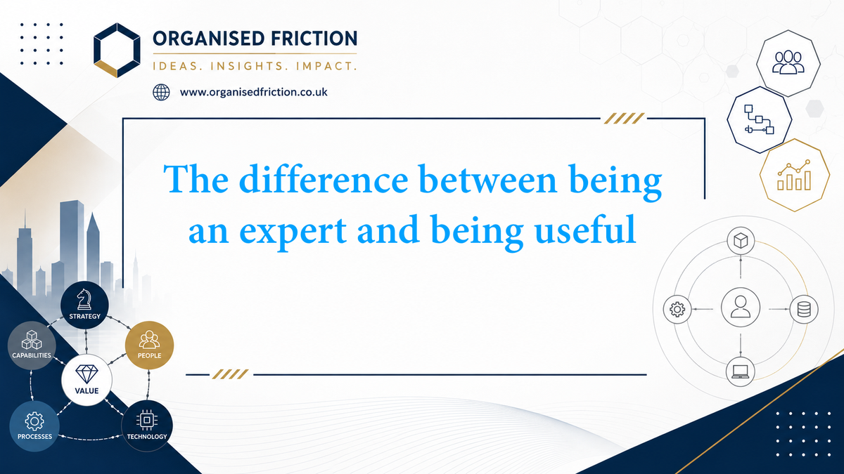 The difference between being an expert and being useful