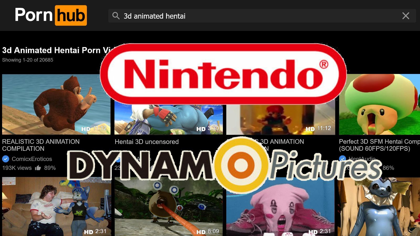 Nintendo Purchases Animation Studio To Produce 3D Blender Hentai Animations For PornHub