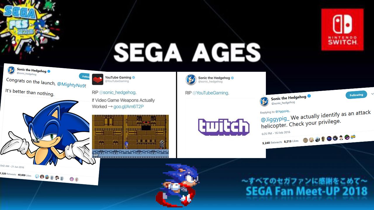 Sega's Best Content Coming To Nintendo Switch With "Sega Ages", Is Literally Just The Sonic Twitter Account