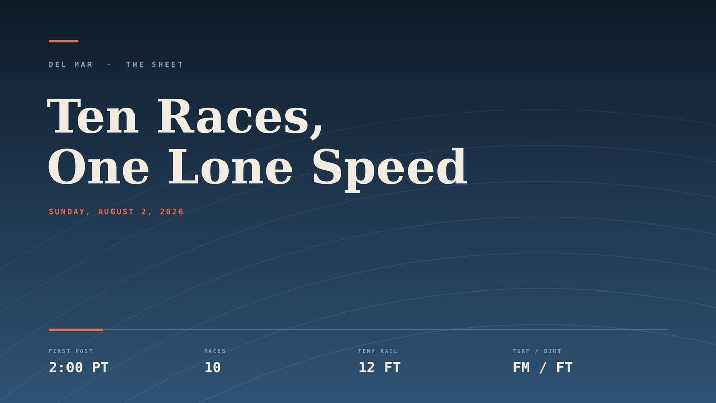 Del Mar — Sunday, August 2, 2026