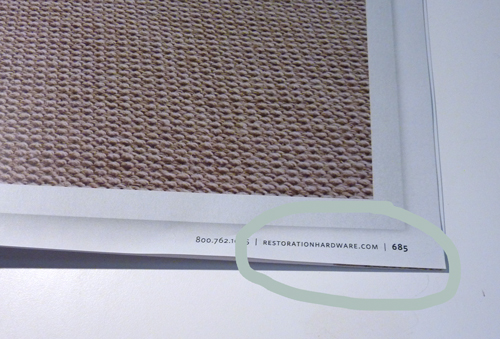 The last page of the Restoration Hardware catalog