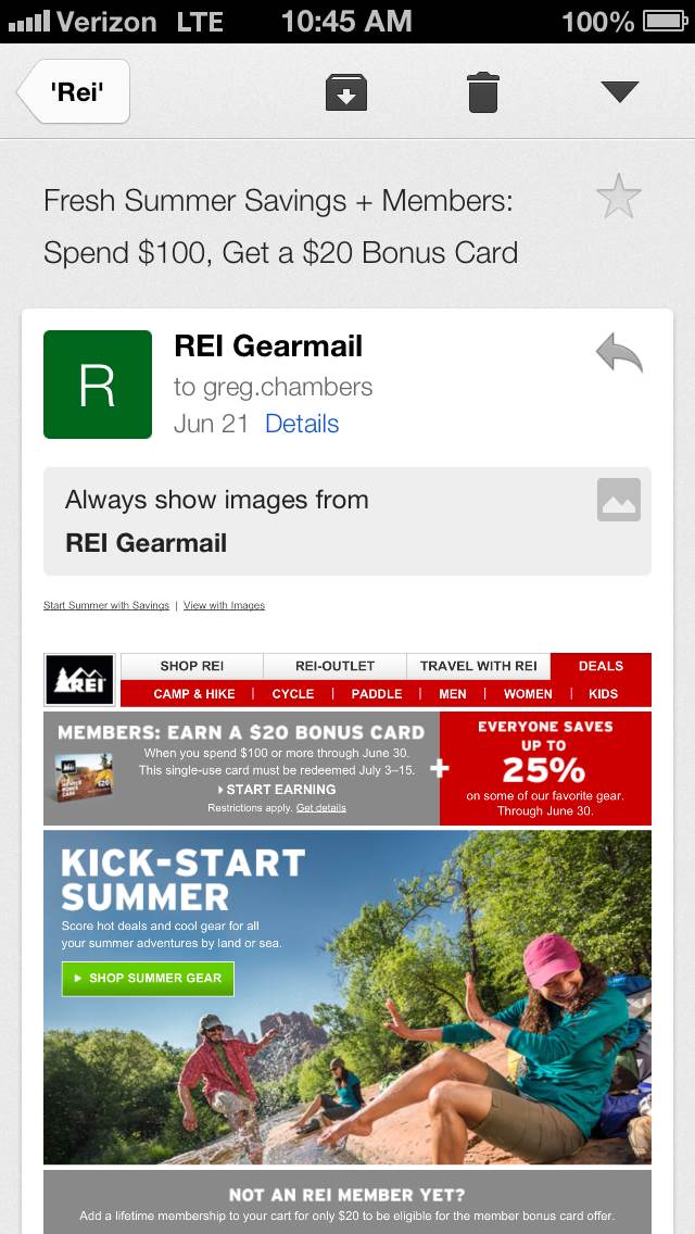 iphone newsletter with images
