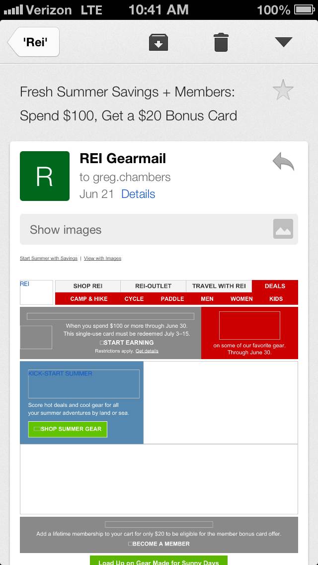 iphone email screenshot