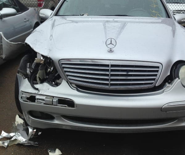 mercedes totaled