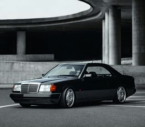 Mercedes in an underpass