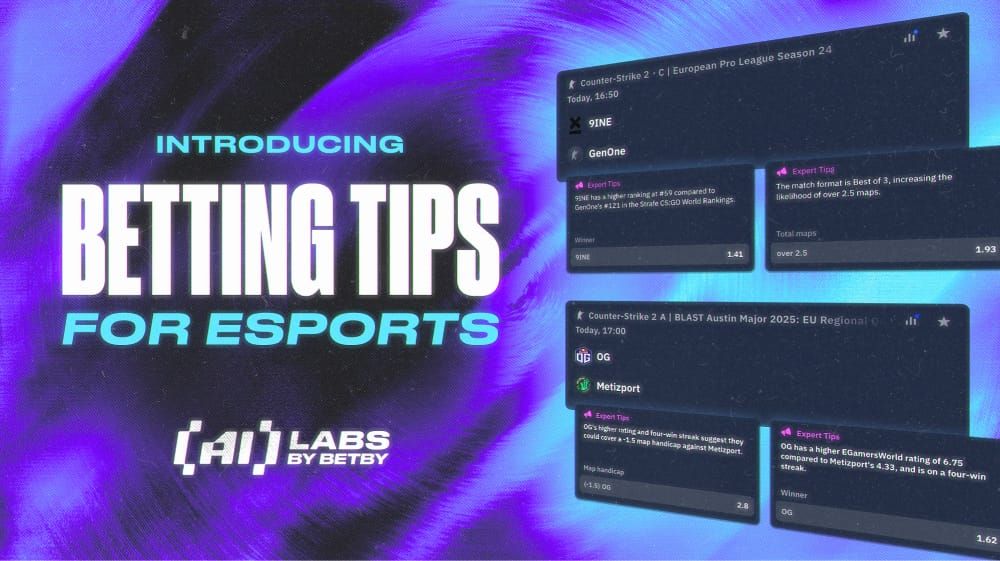 BETBY launches industry-first Esports Betting Tips, enhancing widest sports coverage in the market
