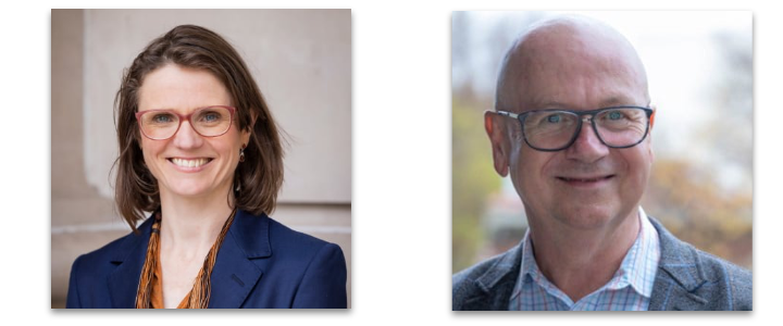 Headshots of VCOSS CEO Juanita Pope and President Damian Ferrie