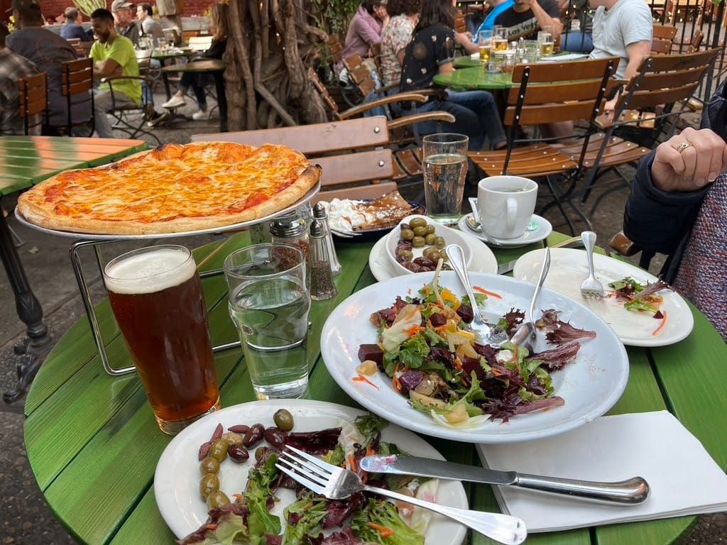 four little spotlights (outdoors)