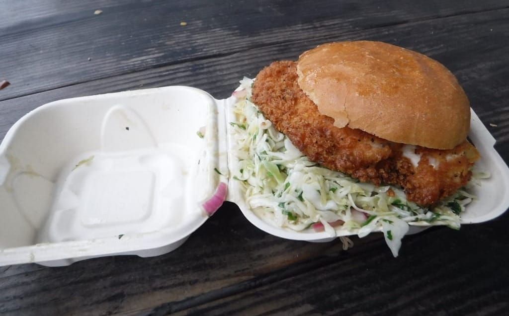 a good sandwich - the classic buttermilk fried chicken at bakesale betty