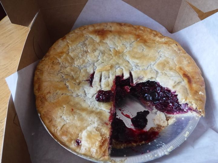 short and sweet - olallieberry pie