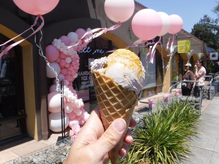 short and sweet - honey lavender ice cream